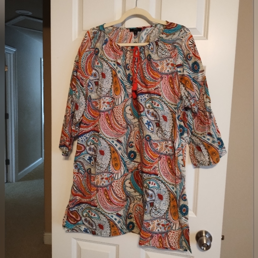 JCrew Paisley Print Swim Cover Up